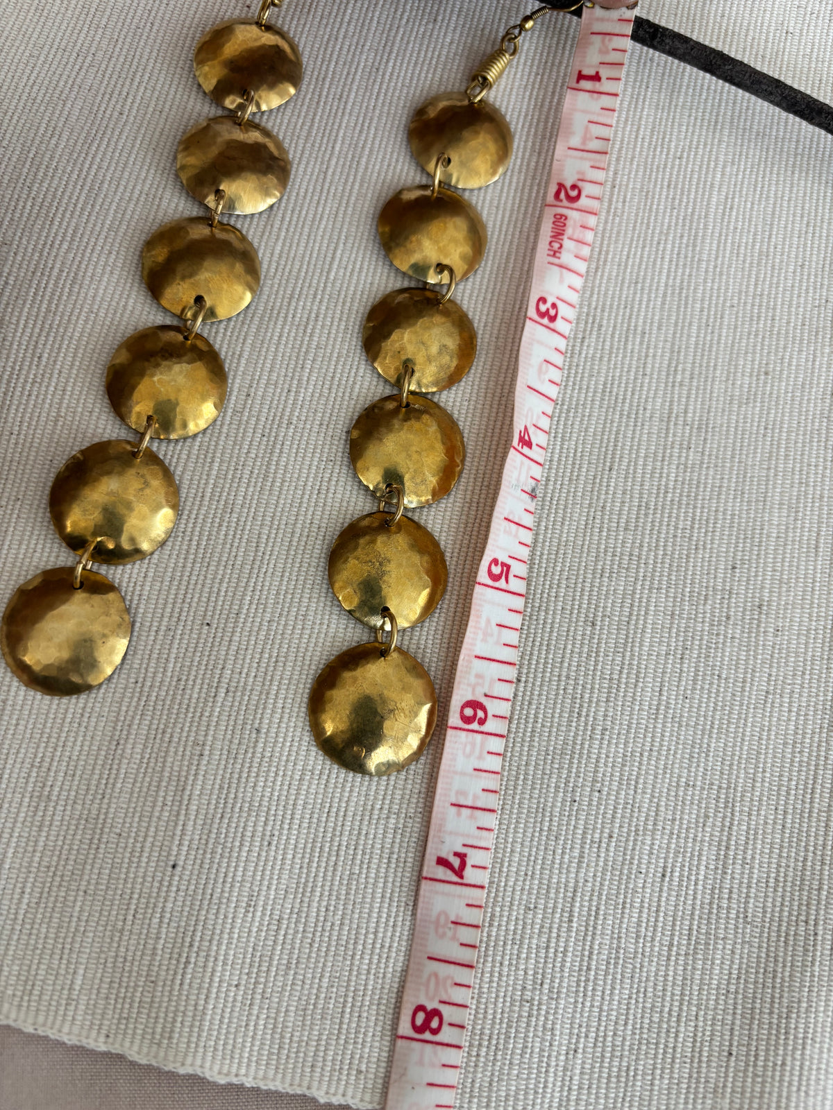 Circulo Brass Drop Earrings