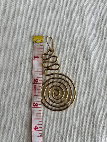 Malkia Spiral Statement Earrings- Large