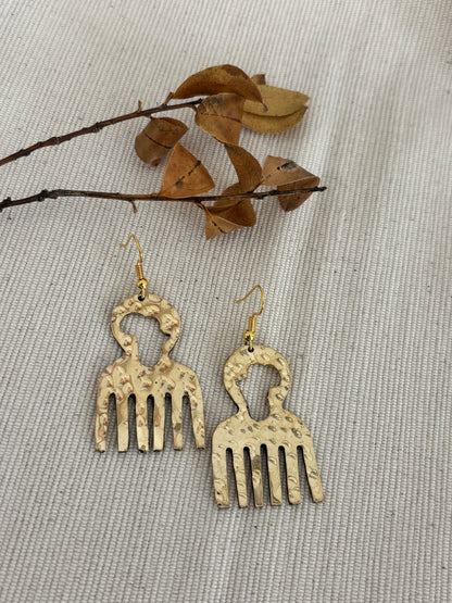 Brass Comb Earrings