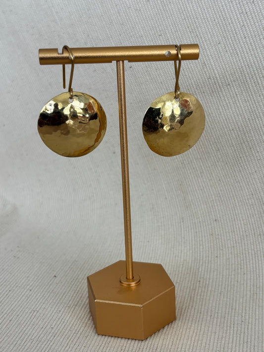 Circulo Solo Brass Earrings