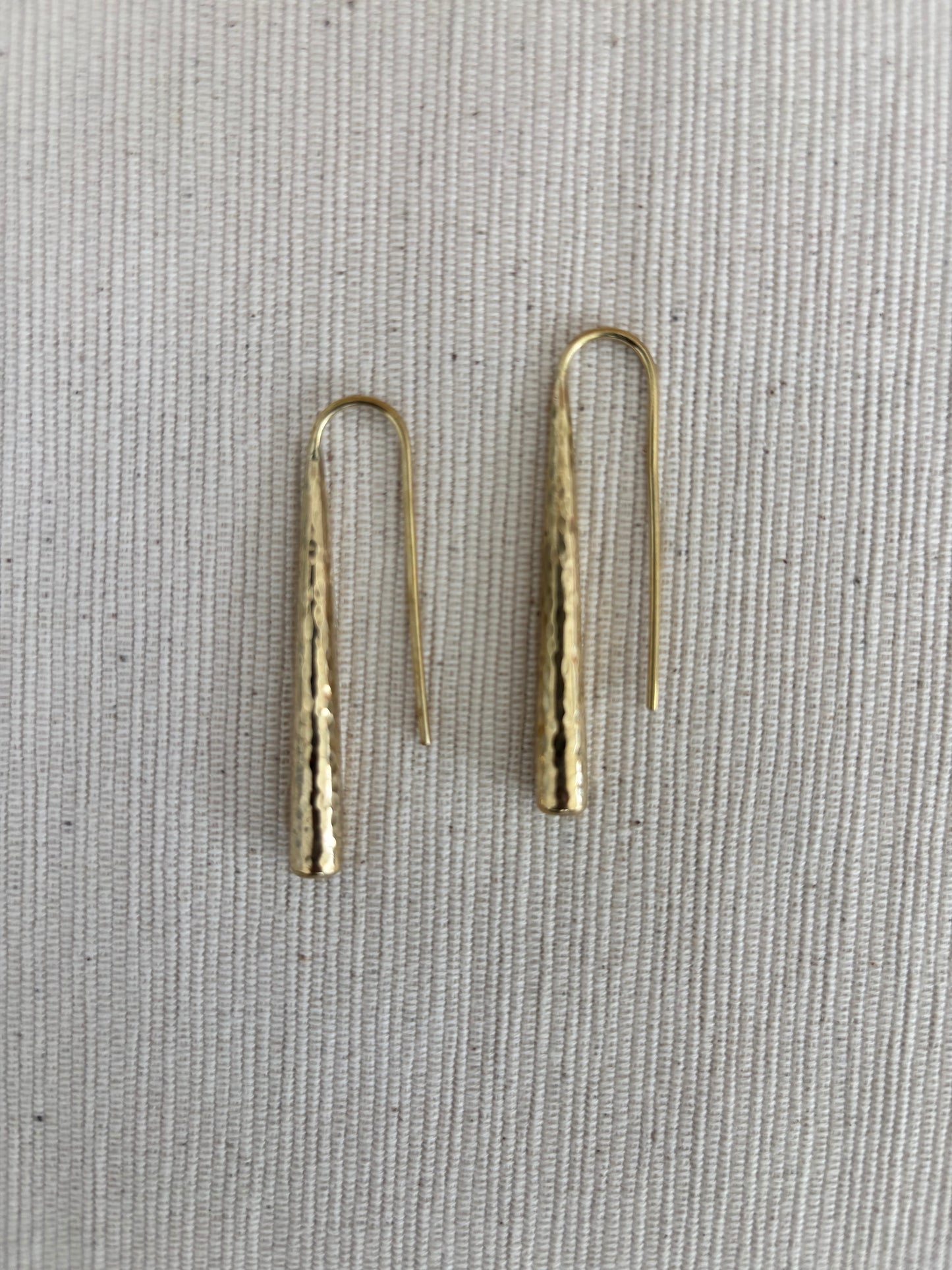Mwanga Hammered Brass Earrings