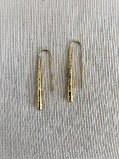Mwanga Hammered Brass Earrings