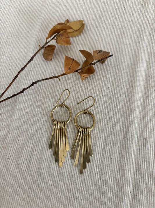 Nguvu Brass Earrings-Small