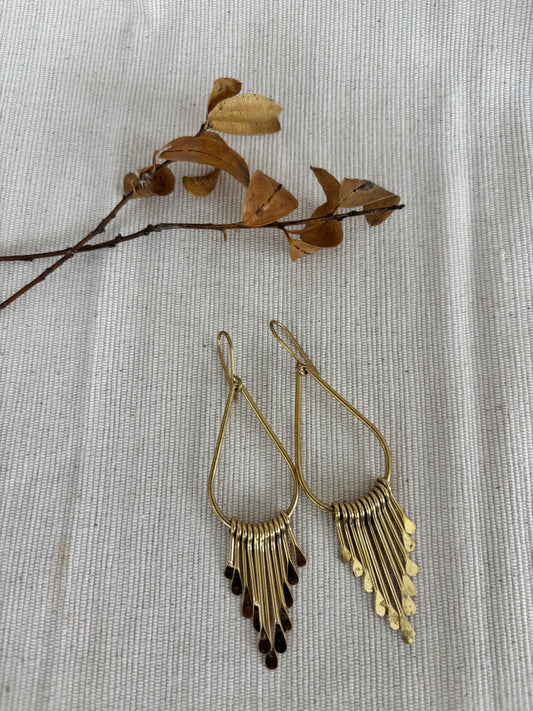 SunBeam Brass Earrings-Large