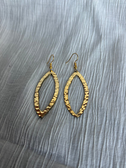 Minimal Hammered Brass Earrings