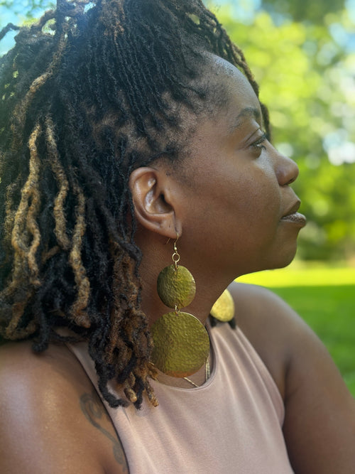 Mduara Brass Earrings