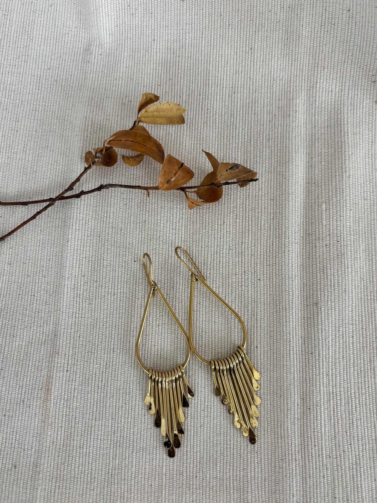 SunBeam Brass Earrings-Large