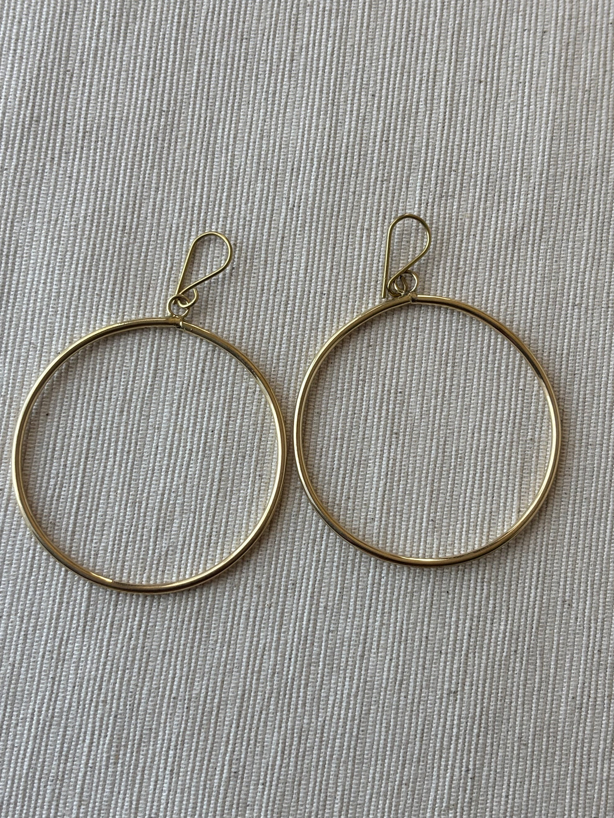 Brass Hoop Earrings