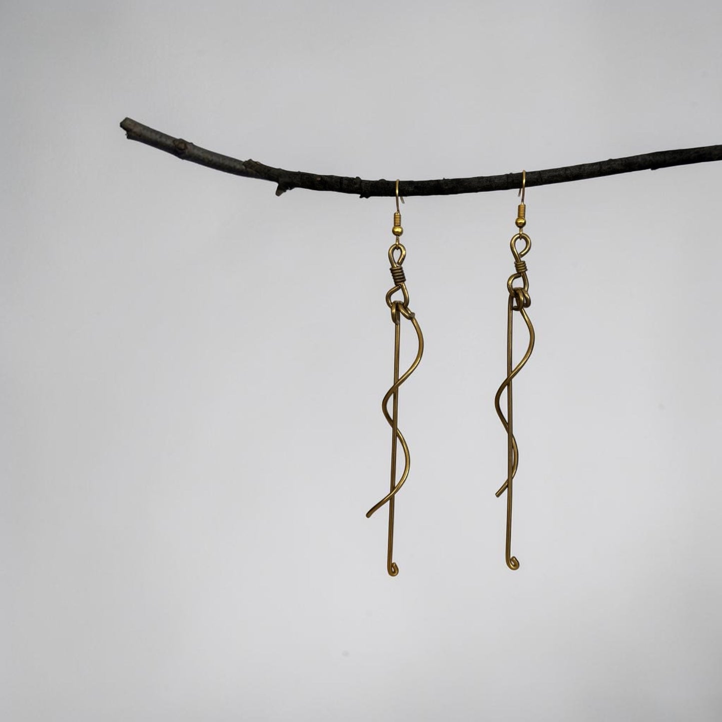 Minimal Muse Brass Earrings