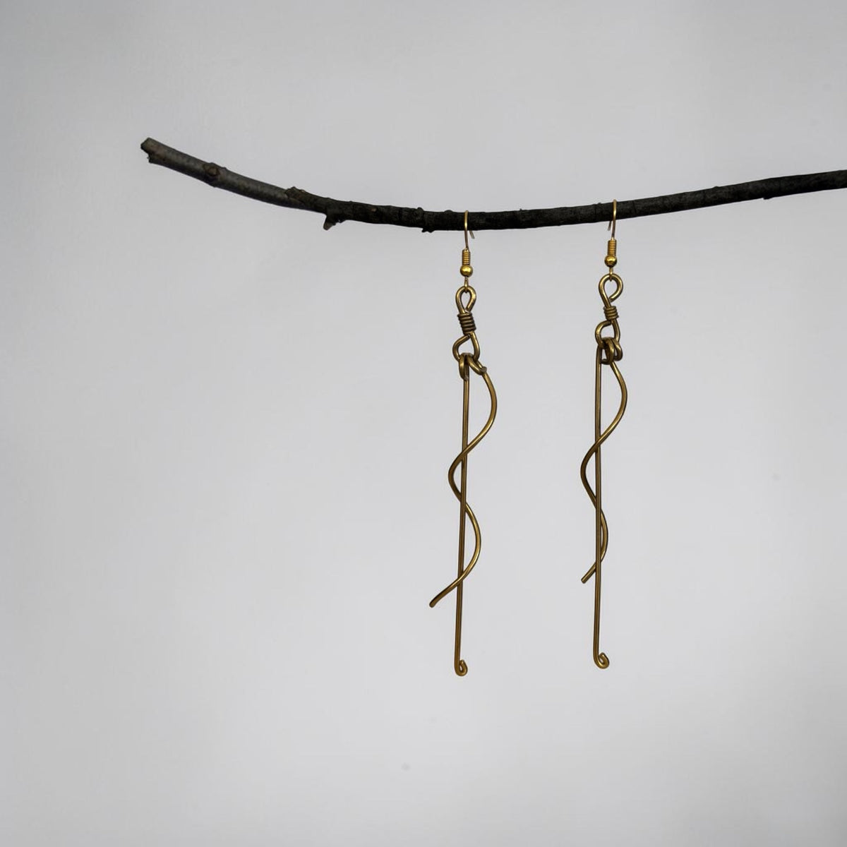 Minimal Muse Brass Earrings