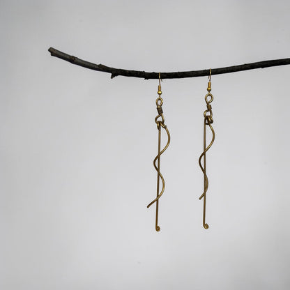 Minimal Muse Brass Earrings