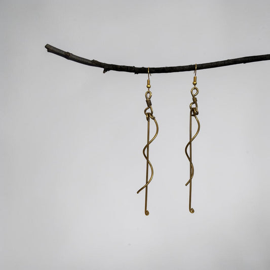 Minimal Muse Brass Earrings