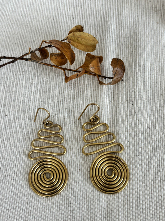 Malkia Spiral Statement Earrings