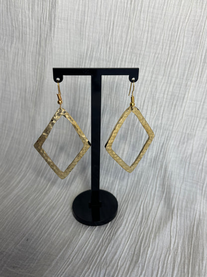 Refined Edge Brass Earrings