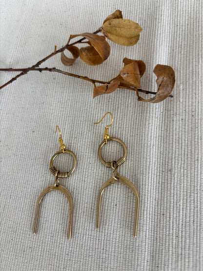 Upinde Brass Earrings-Small