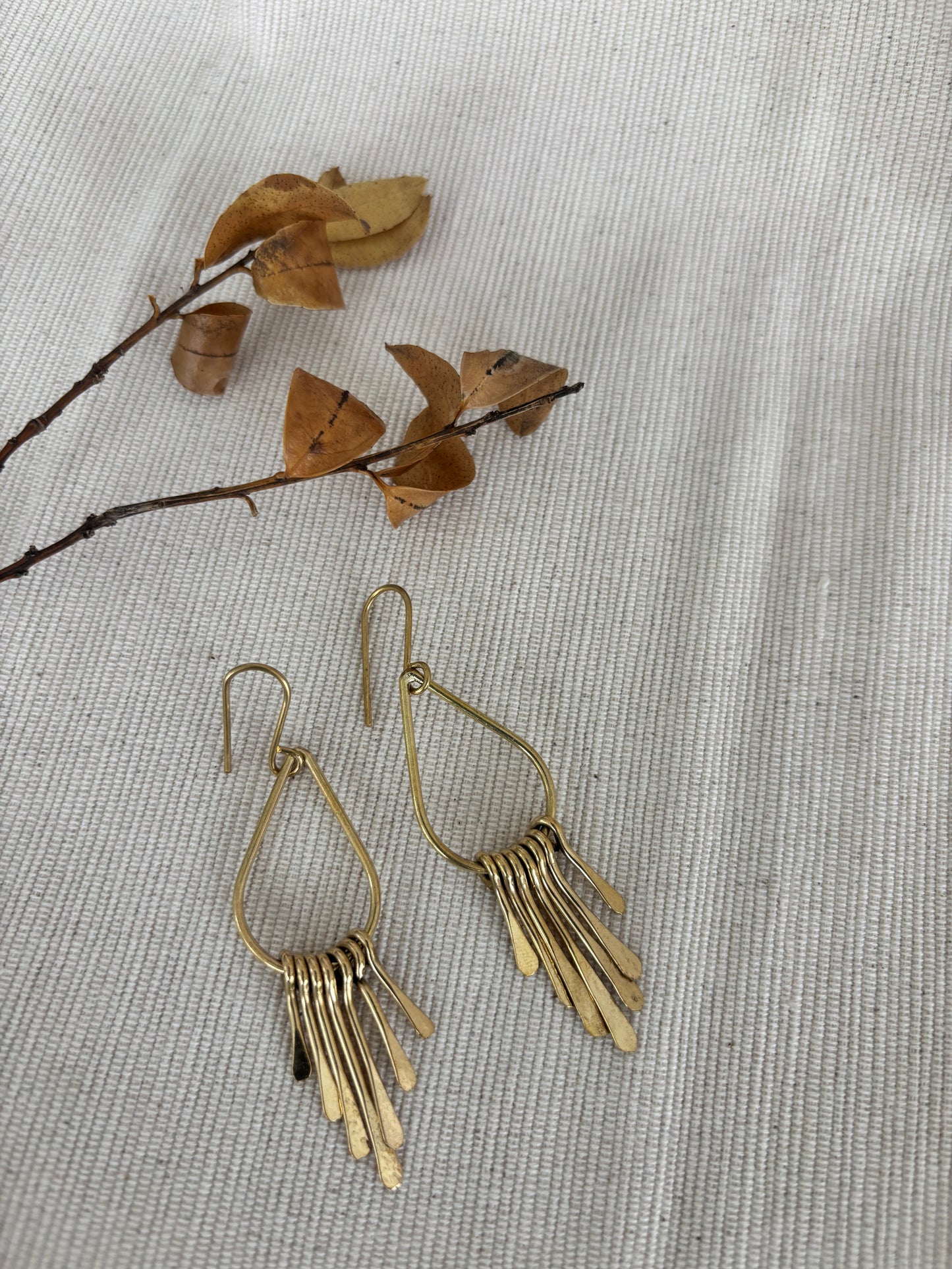 SunBeam Brass Earrings-Small