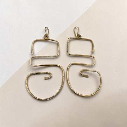 Njia Spiral Statement Earrings
