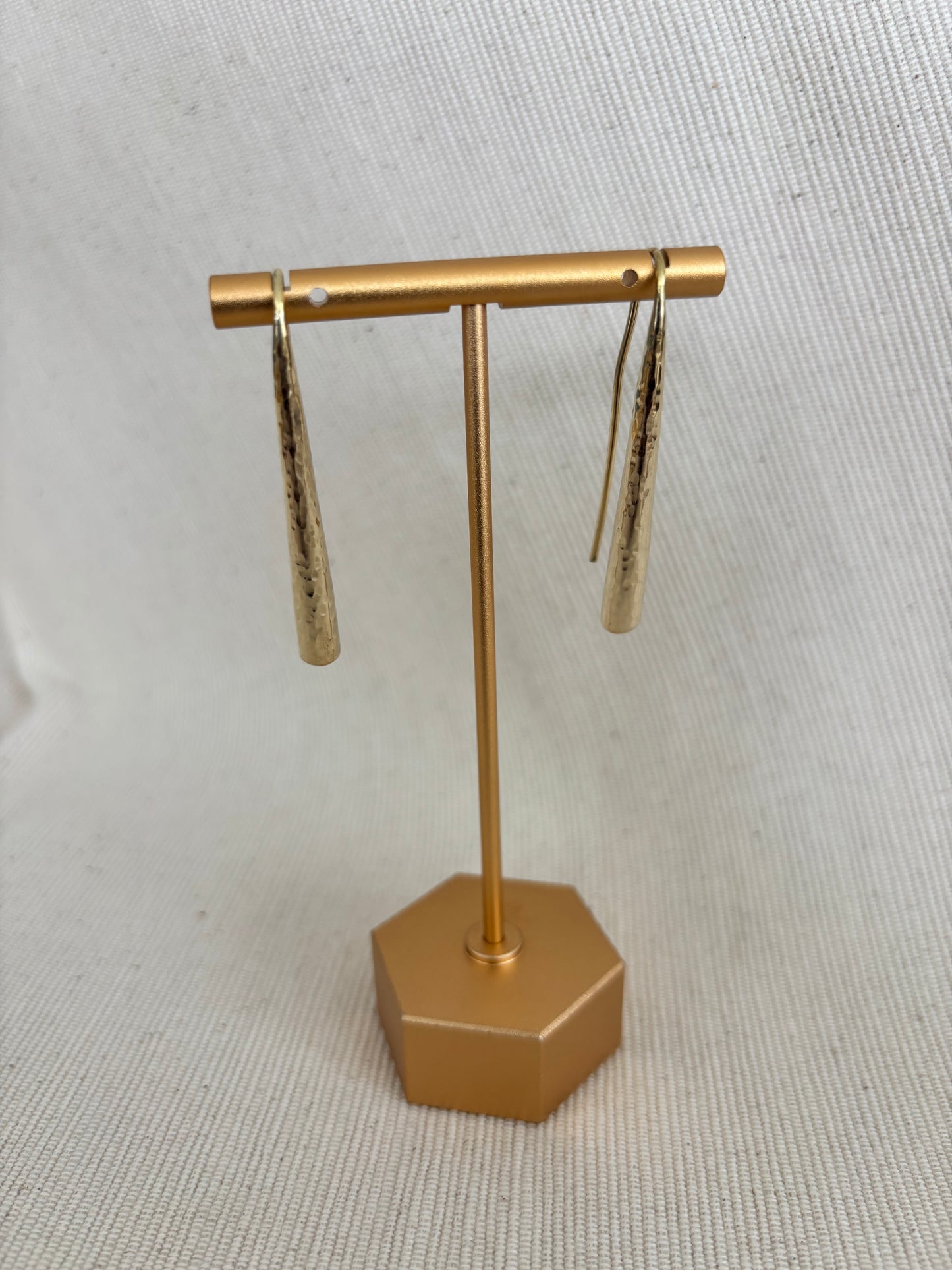 Mwanga Hammered Brass Earrings
