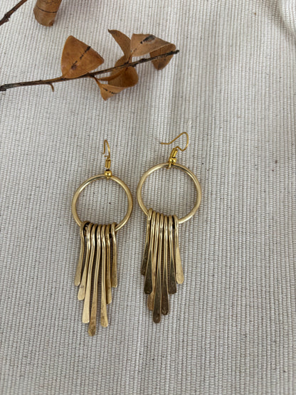 Nguvu Brass Earrings-Large