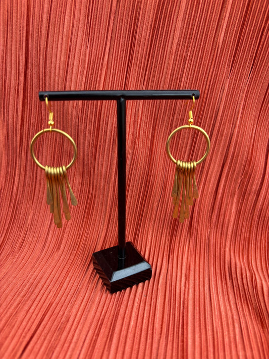 Nguvu Brass Earrings