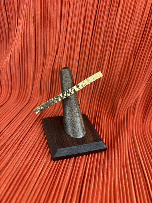 Hammered Brass Bar Ring
