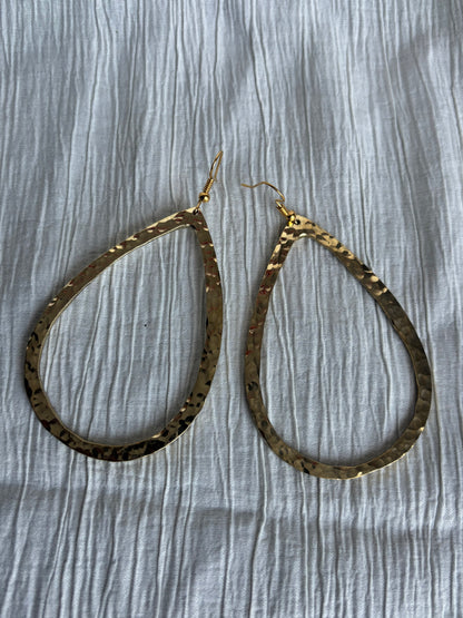 Endless Oval Brass Earrings