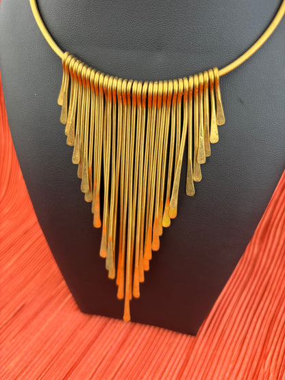 Nguvu Brass Statement Necklace
