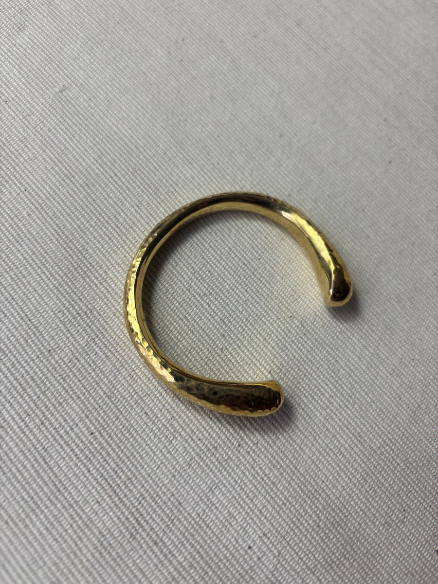 The Hammered Timeless Brass Cuff