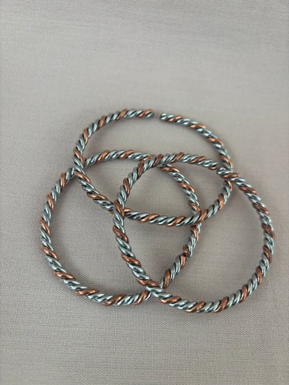 Copper & Alluminium Coiled Bracelet