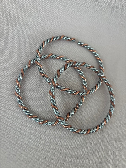 Copper & Alluminium Coiled Bracelet