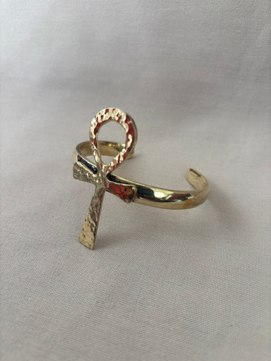 Ankh Brass Bracelet