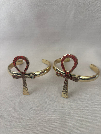 Ankh Brass Bracelet