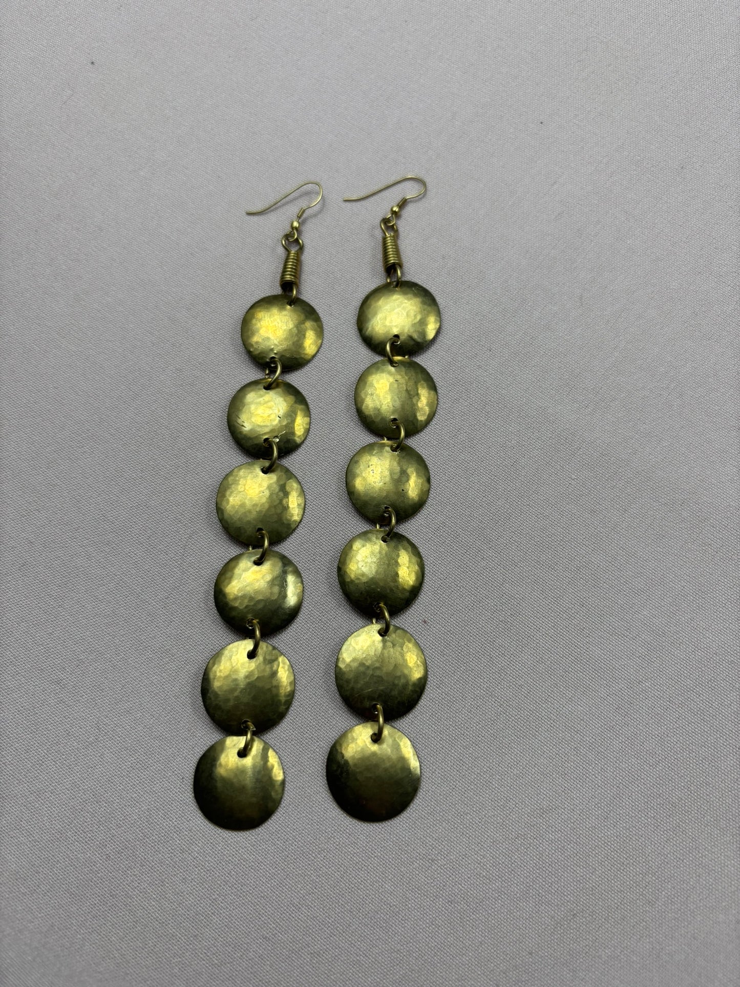 Circulo Brass Drop Earrings