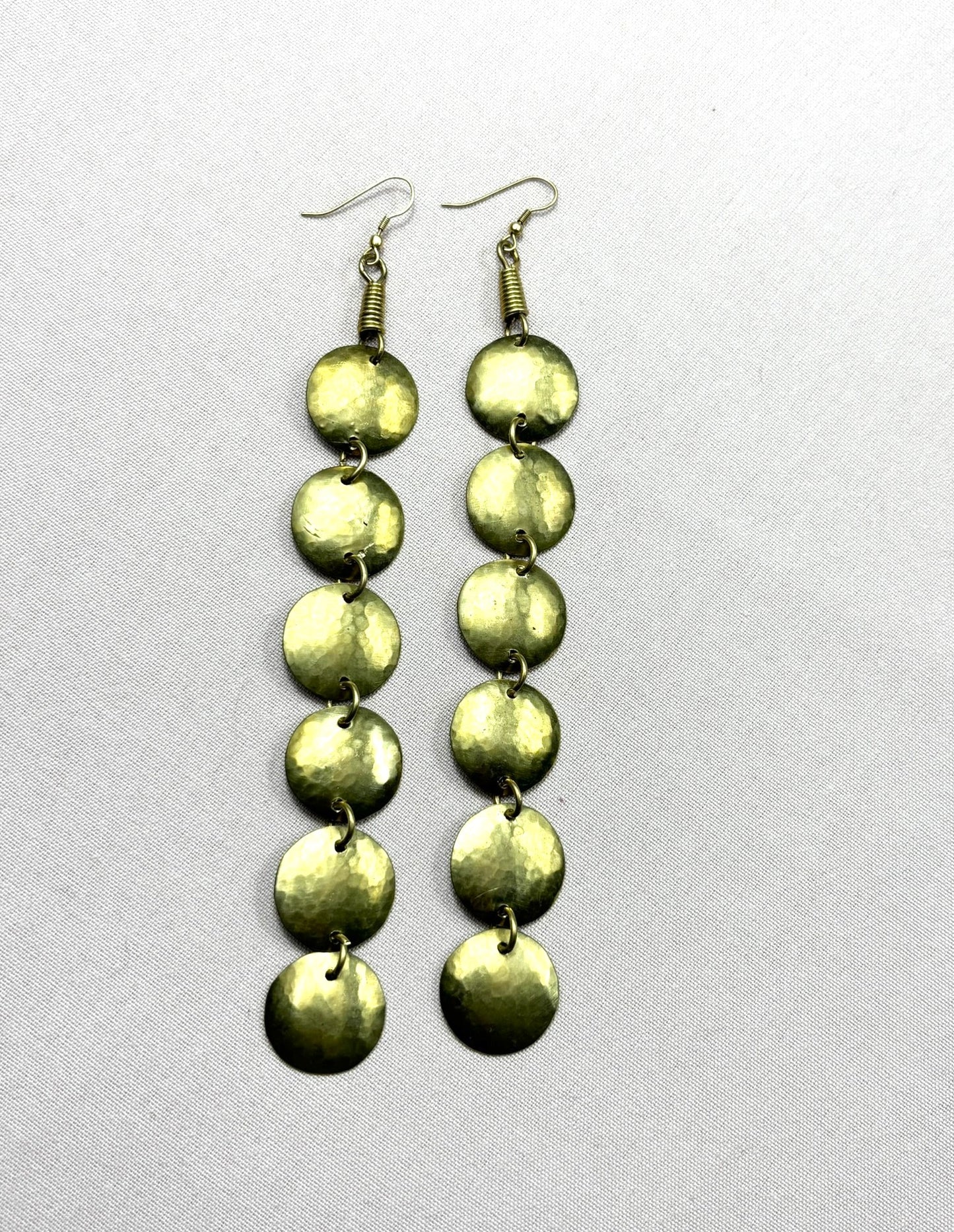 Circulo Brass Drop Earrings