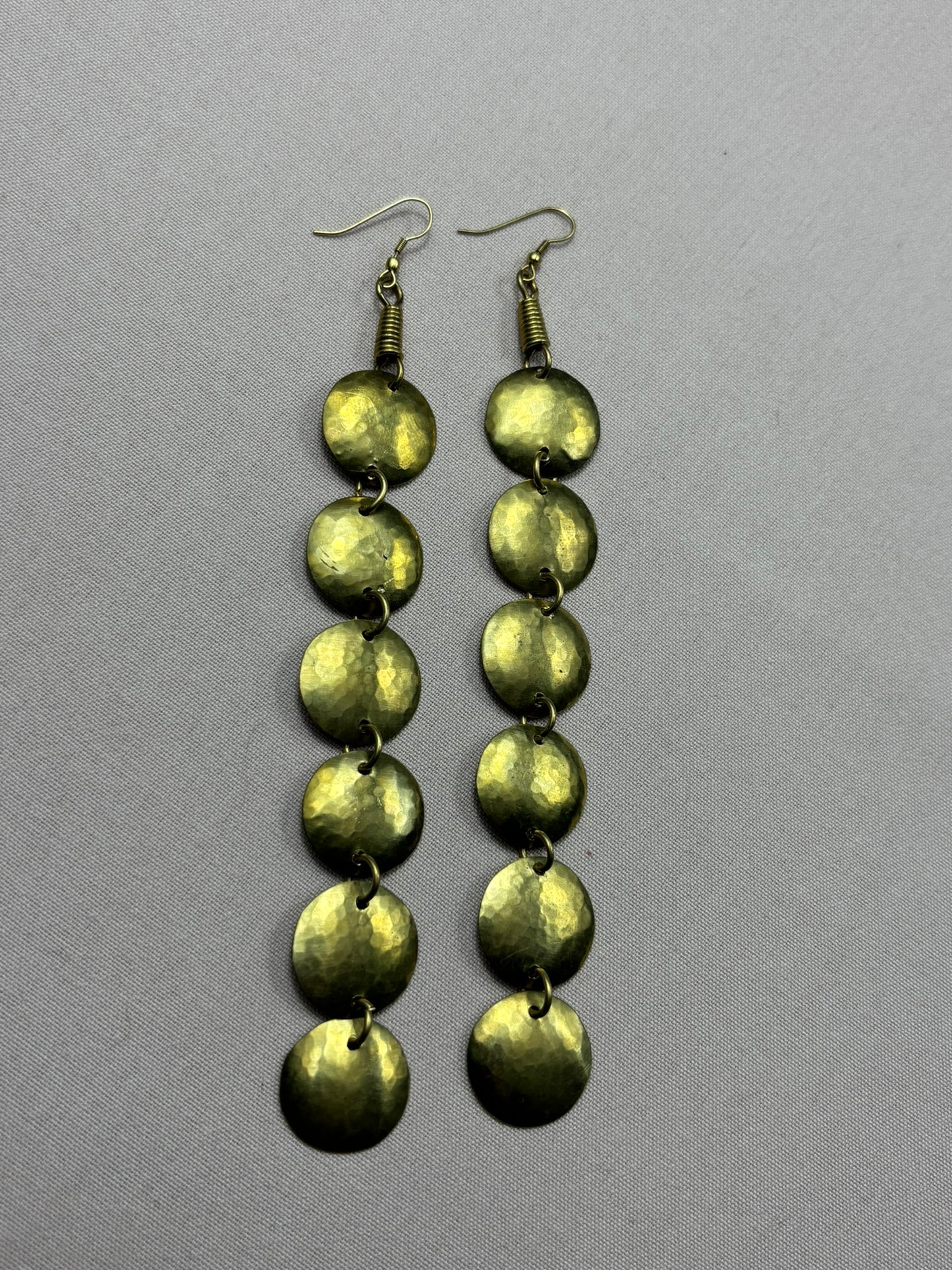 Circulo Brass Drop Earrings