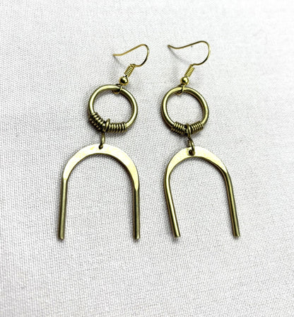 Upinde Brass Earrings