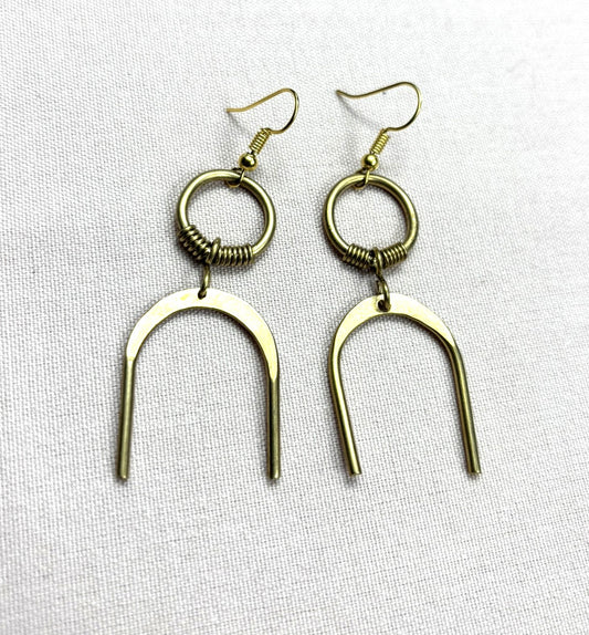 Upinde Brass Earrings