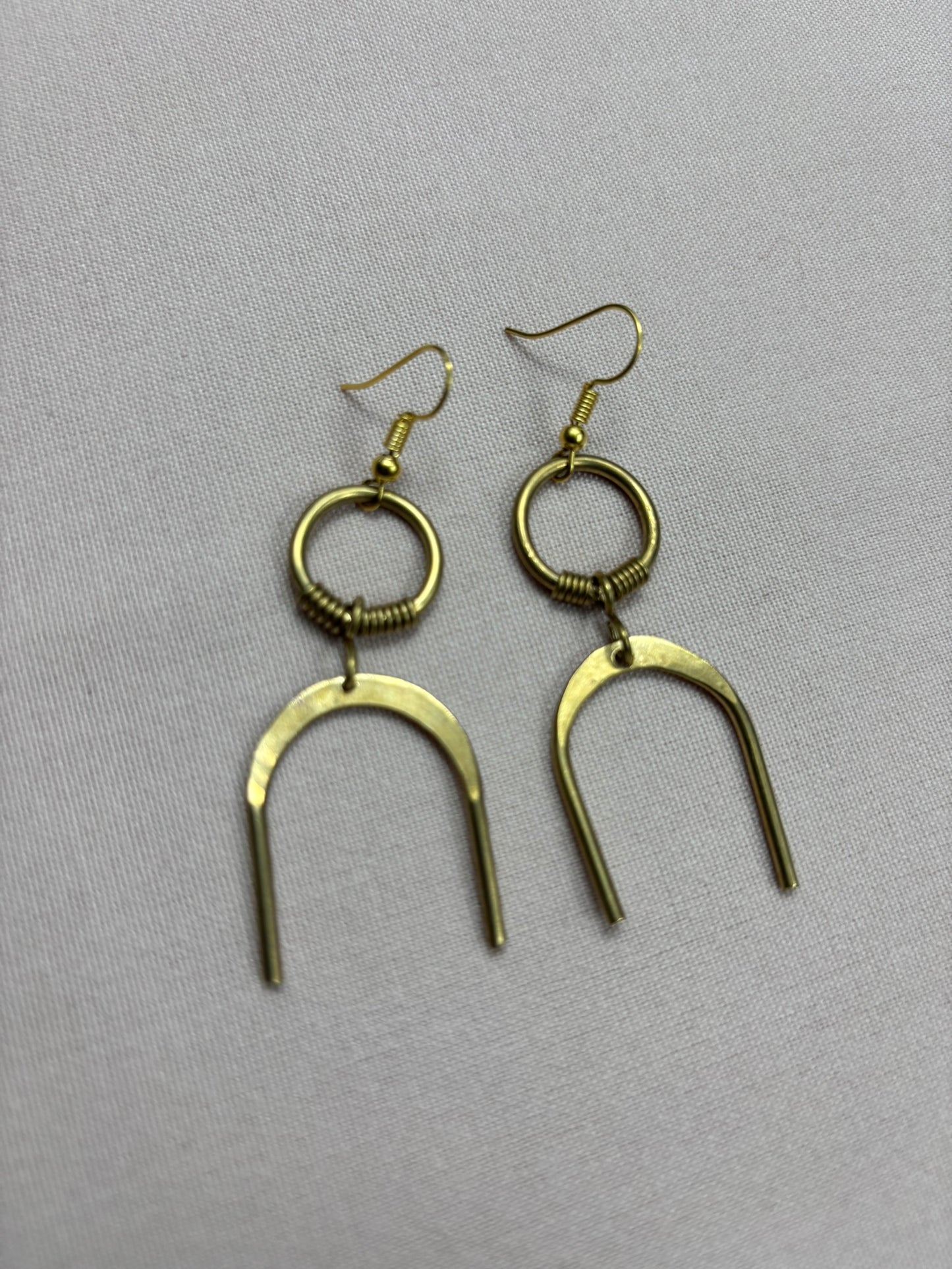 Upinde Brass Earrings