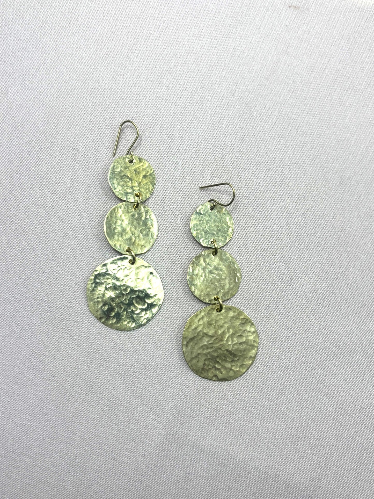 Circular Drop Brass Earrings