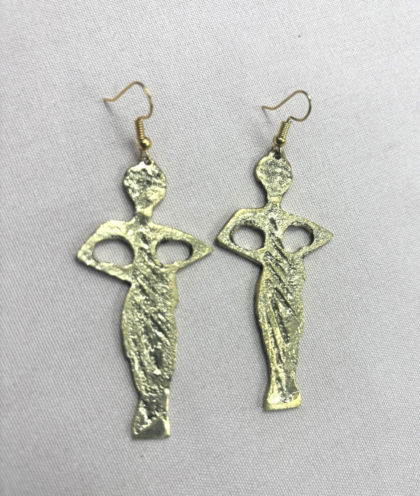 She Who Rises Brass Earrings