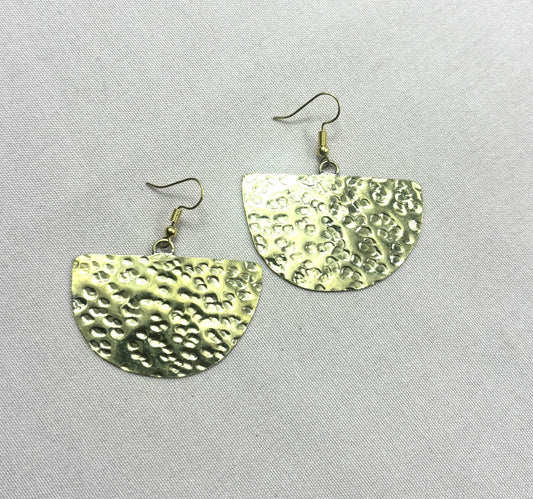 Brass Half-Moon Earrings