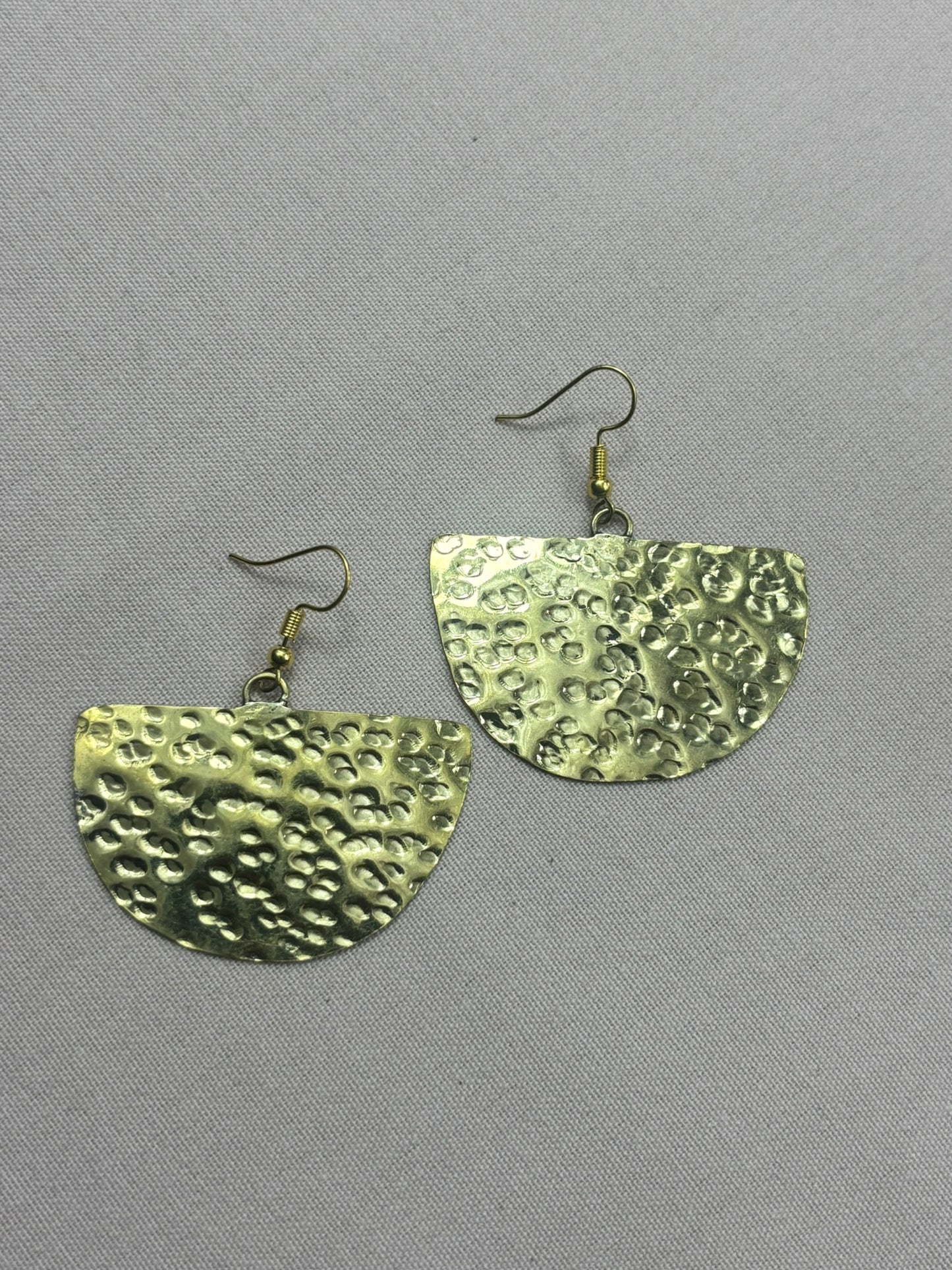 Brass Half-Moon Earrings