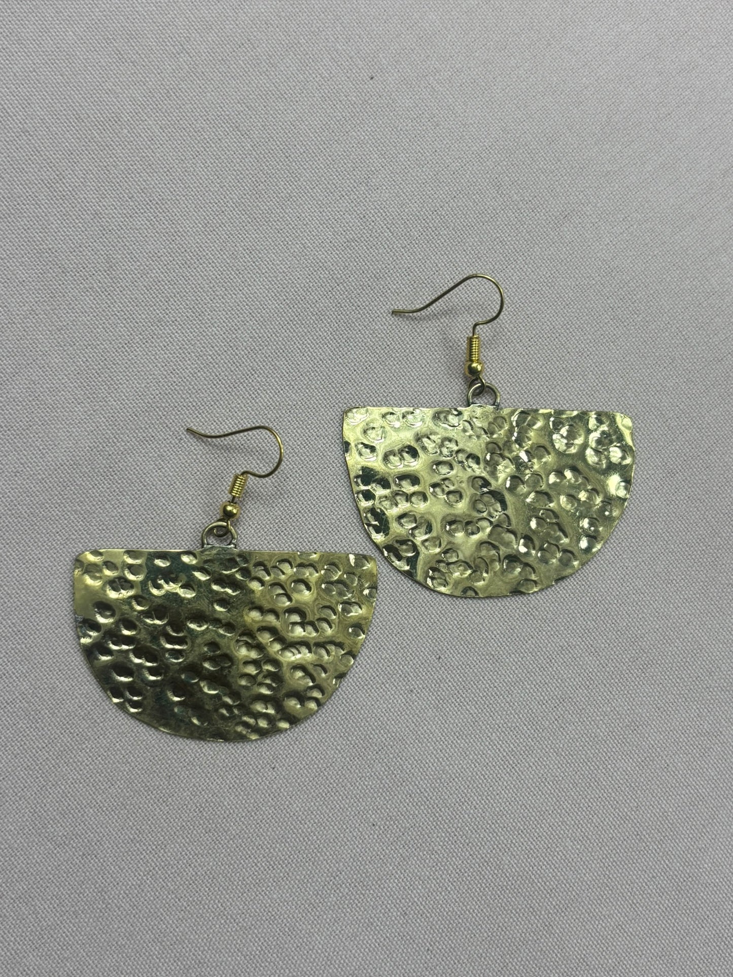 Brass Half-Moon Earrings