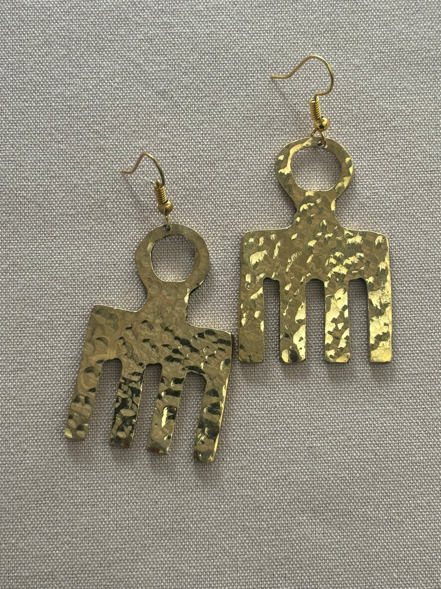 Brass Comb Earrings