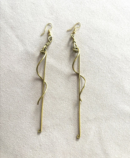 Minimal Muse Brass Earrings