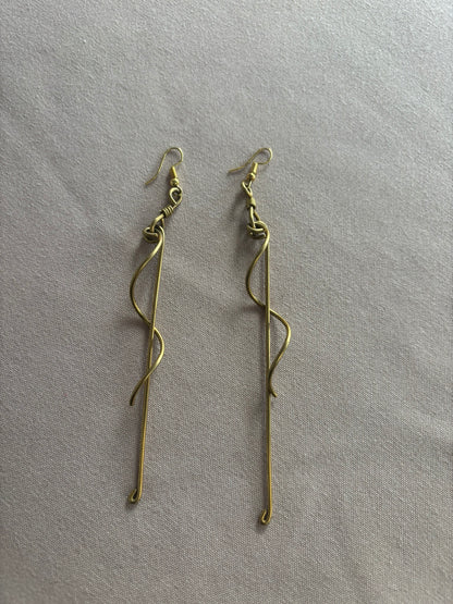 Minimal Muse Brass Earrings