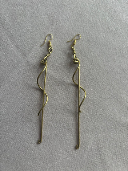 Minimal Muse Brass Earrings