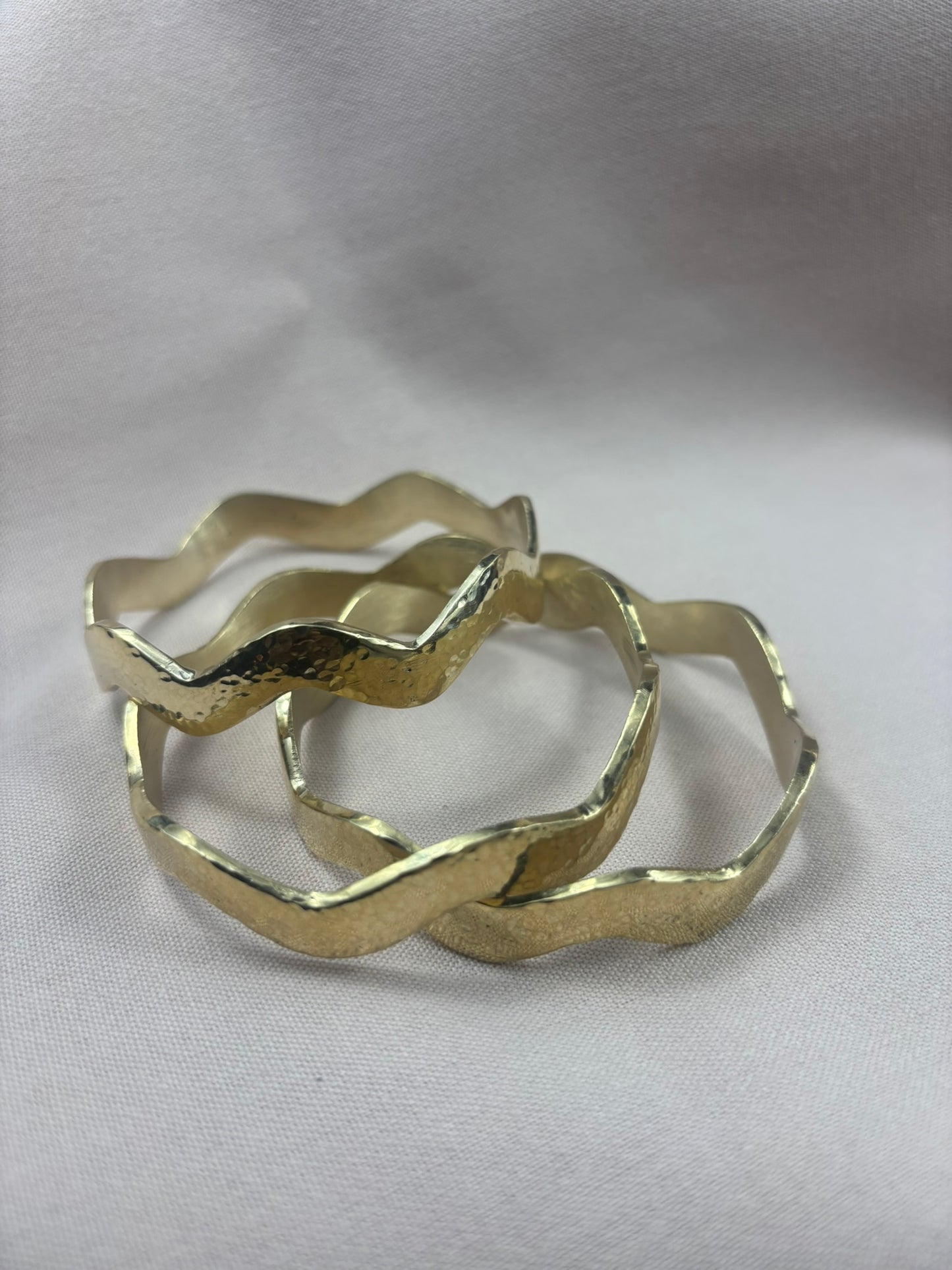 Wavy Unisex Brass Bracelet