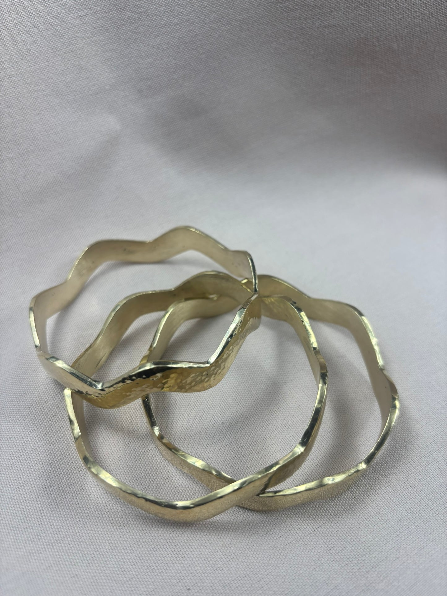 Wavy Unisex Brass Bracelet