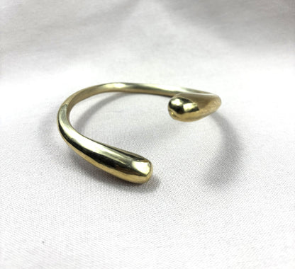 Inifinity Smooth Brass Bracelet